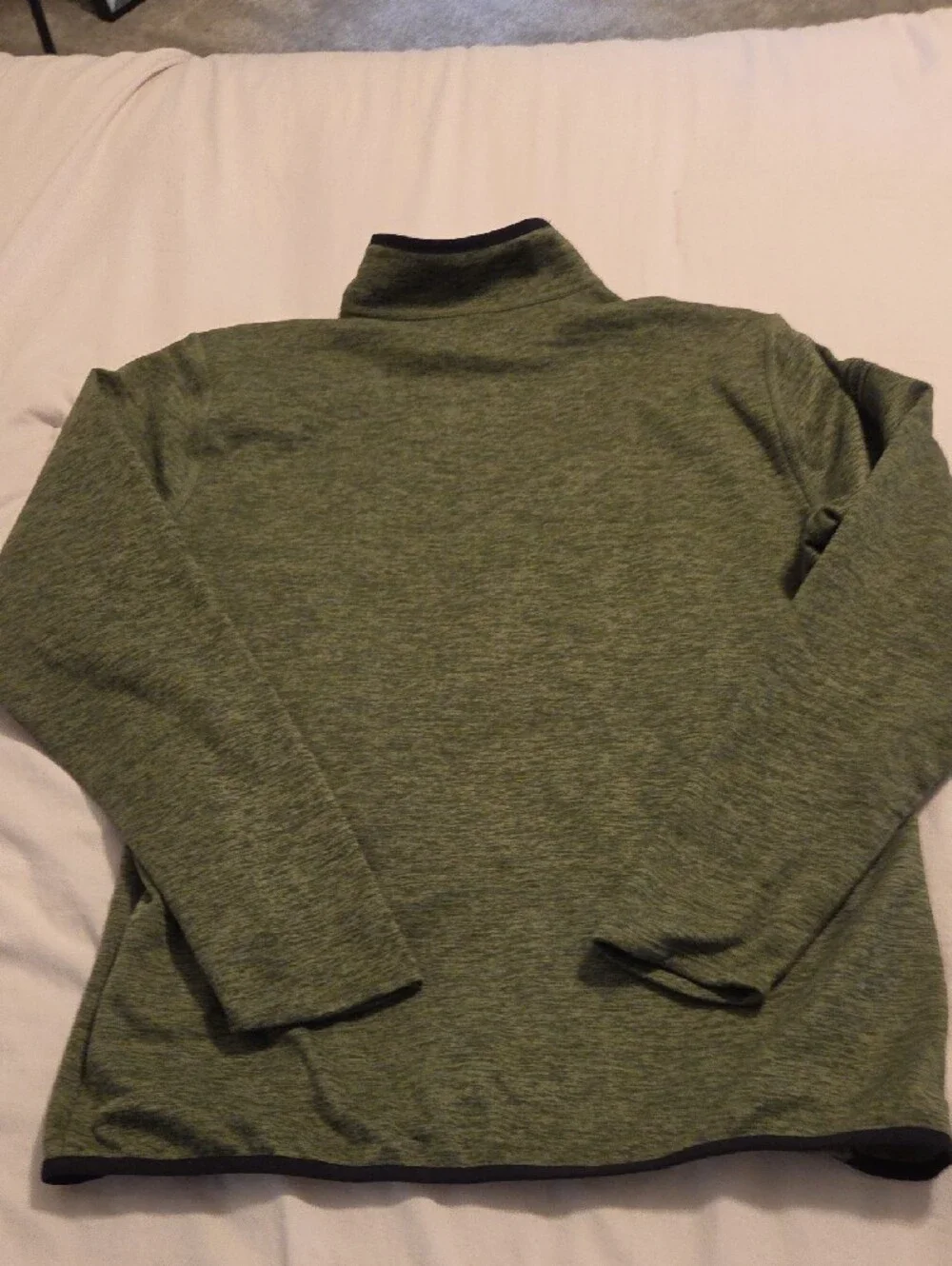 The North Face Olive Green Heather Zip-Up Fleece